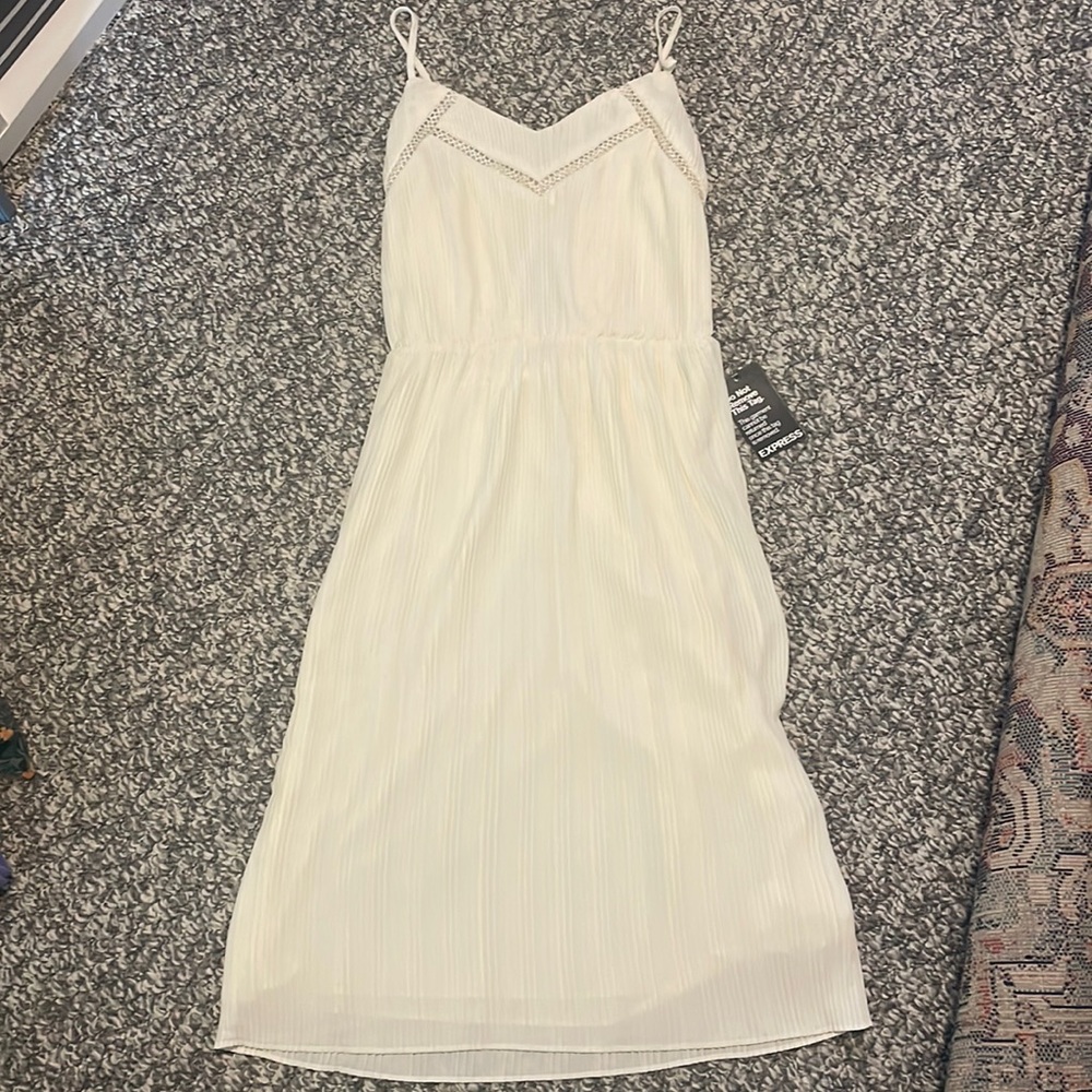 White midi dress